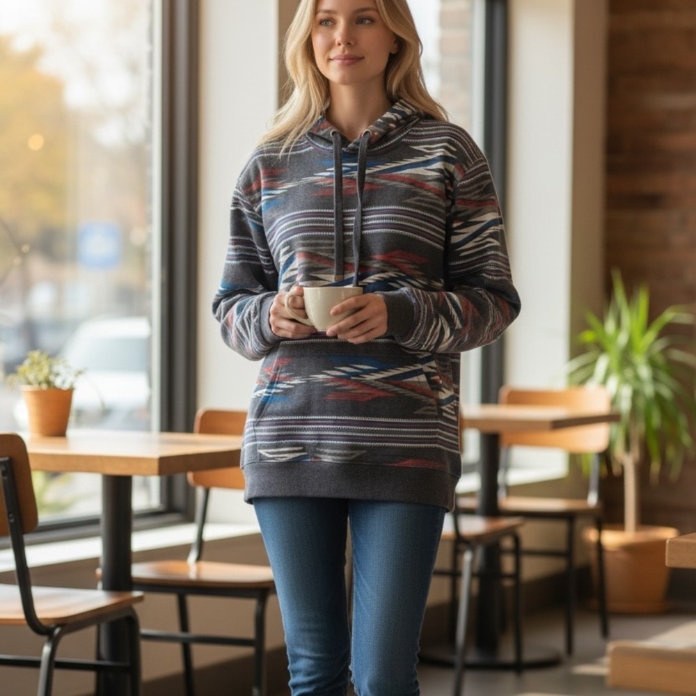 Ariat Aztec Western Hoodie Women’s Small Chimayo Cowgirl Pullover Sweatshirt